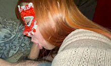 caught this horny housewife deepthroating and getting fingered