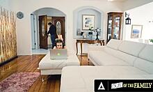 Naughty teen 18+ lets stepdad fuck her pussy and ass out of family