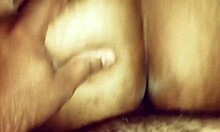 Brunette amateur rides big cock doggystyle while dildo stretches her ass, craving monster anal penetration