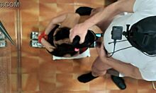 Milf Bound On Knees Throated And Creampied In Nylon Fetish