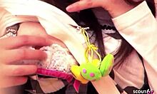 So, this petite japanese step-sister got caught masturbating and then seduced him into her first blowjob