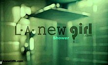 Smoldering Brunette Beauty Enjoys Relaxing Shower