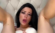 teen american exchange student explores her body alone with toys, reaching squirting orgasm in college dorm pov