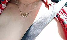 Riding Road Tits Out Flashing Housewife