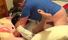 i bent over my ebony coworker in the bedroom for homemade doggystyle after work