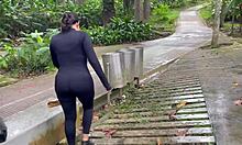 Slapping Screams in Forest Fuck with Big Dick Stranger.