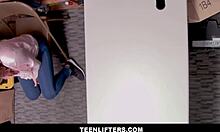 skylar snow caught shoplifting, strip searched and fucked by guard