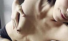 Blonde Teen Gives Blowjob To Friend In Dorm