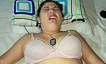 Punishment for my white-skinned blonde girlfriend's ass, as I assfuck her anal with my latina friend watching