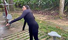 Slapping Screams in Forest Fuck with Big Dick Stranger.