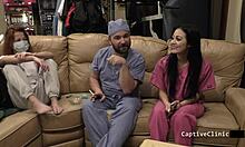 Blaire celeste spreads her pussy backstage