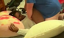 i bent over my ebony coworker in the bedroom for homemade doggystyle after work