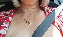 Riding Road Tits Out Flashing Housewife