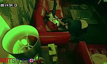 Voyeur student spies intense fucking of teacher in costumes