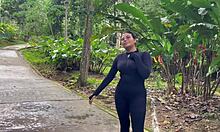 Slapping Screams in Forest Fuck with Big Dick Stranger.