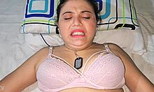 Punishment for my white-skinned blonde girlfriend's ass, as I assfuck her anal with my latina friend watching