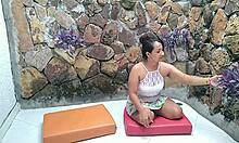 Colombian Babe Gets Horny From Stretches.