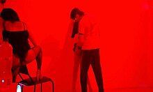 A Scruffy Man Invites Us to an Exclusive Catwalk to Perform a Sexy Dance in Erotic Lingerie