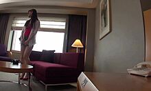 Tall busty Japanese student in model audition