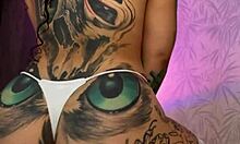 croatian babe with split tongue and curly hair explores homemade fetish