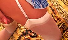 Ekaterina Glascov With Golden Hair Enjoys Sex Toy