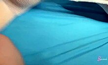 cute redhead in white stockings enjoys passionate session