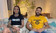 intriguing sofa test number thirty seven, homemade video featuring lingerie and wet details