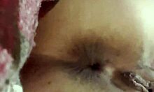 Tight asshole throbs with anal plug vibrations during masturbation