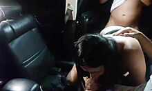 Hot wife sucks her cuckold husband while Uber driver roughly fucks her big ass