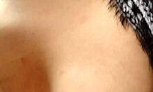 Latina Amateur Touches Her Small Natural Tits and Masturbates in Grandmother's Living Room