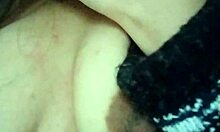 Latina Amateur Touches Her Small Natural Tits and Masturbates in Grandmother's Living Room