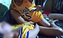 boardmate gets fucked in missionary while boyfriend calls almost catching her loud moans