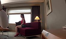 Tall busty Japanese student in model audition