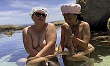 dominatrix mistress april gives fresh warm pee in outdoor homemade toilet with electro pussy massage and piercing fetish.