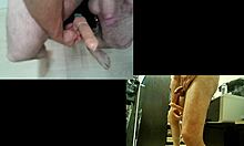 Watch cum drip down two legs in a solo anal play