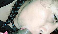 I gave a big blowjob and swallowed all the cum from my compadre