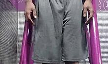 skinny pretty girl uses workout machine at the gym