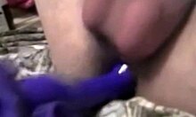 Wife Fucks Husband with Dildo in Ass and Makes Him Cum Everywhere!
