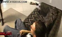 Blonde milf dances seductively then performs muff diving and fucking