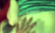 In the bedroom, a blonde amateur bends over for rough doggystyle fucking with a monster cock.