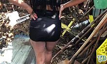 Brazilian Amateur Fucks Married Woman's Tight Ass in Woods