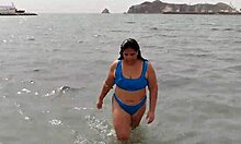latina gordita with biggest ass on the beach