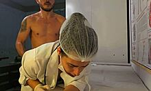 Patient gets erection from nurse's hands in blowbang