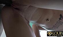 Natural Brunette Amateur Gives Willing Blowjob and Takes Cum in Mouth