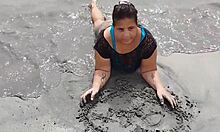 latina gordita with biggest ass on the beach