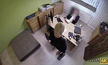 Naughty Agent Performs Sex Casting In Loan Office!
