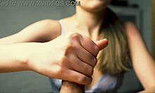 i jerked off my boyfriend in close-up and brought him to pleasure peak