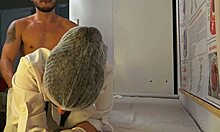 Patient gets erection from nurse's hands in blowbang