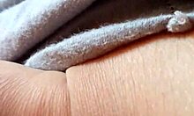 amateur milf orgasms in bedroom while touching in pajamas