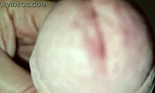 Oh man, I found my stepmom's wet panties at home and jerked off hard on them with my huge cock in my suit, moaning intensely